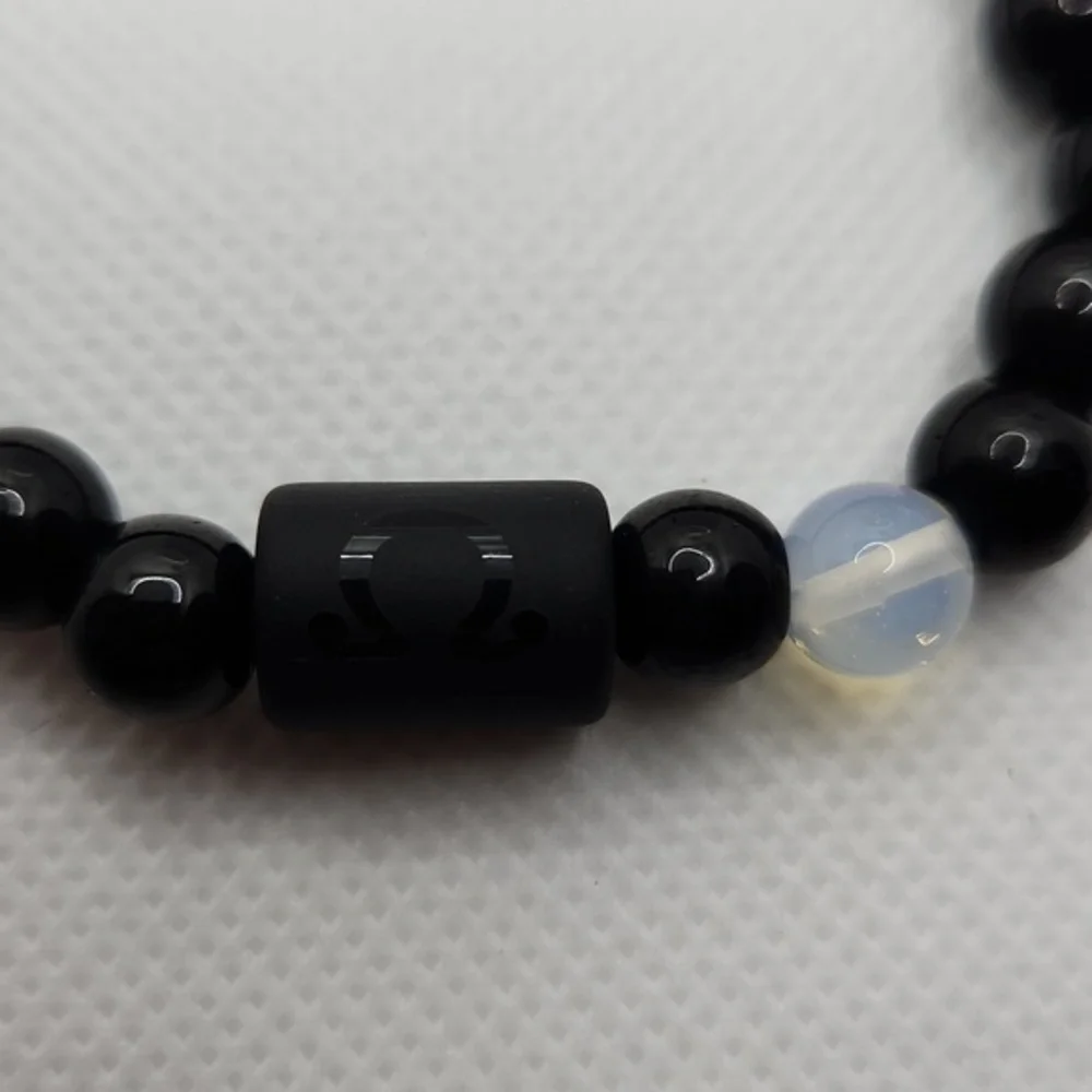 Libra ♎️ Zodiac Black Stone Bracelet‎